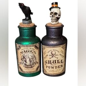 Halloween Decor Set of 2 Magic Bottles